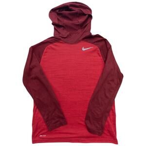 Nike Dri-FIT Hoodie Pullover Men's Large Red Burgundy